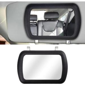 Car Visor Mirror, Universal Clip-On Automotive Sun Visor Vanity Mirror for SUVs and Various Vehicles, Car Accessories Interior for Women, Black