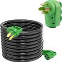 RVGUARD Bundle 50 Amp 50 Feet RV/EV Power Extension Cord with NEMA 14-50P 125/250V 50 Amp RV Replacement Male Plug
