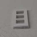 ENERLITES Screwless Decorator Wall Plate Child Safe Cover, Size 3-Gang 4.68" H x 6.53" L, Unbreakable Polycarbonate Thermoplastic, SI8833-W-5PCS, Glossy, White (5 Pack)