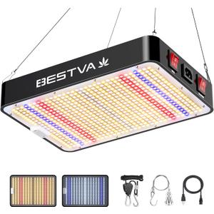 BESTVA 2025 Upgrade DC1000 Led Grow Light with High Yield Diodes Full Spectrum LED Grow Lights for Indoor Plants Greenhouse Veg Bloom Light Hydroponic Grow Lamp