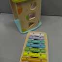 Hammering Pounding Toys Wooden Educational Toy Xylophone Shape Sorter, Birthday Gift for 3 Years Boys Girls Baby Toddler Kids Developmental Montessori Learning Toy (Yellow)