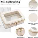Aveniee Clear Makeup Bag Organizer, Travel Toiletry Bag Cosmetic Case for Women, Make Up Skincare Pouch Car Organizer Bag with Zippers for Essentials,White,Medium Classic
