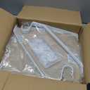 Gisafai 8 Pack Heavy Duty Closet Rod Brackets 12x9.8 Inch White Adjustable Metal Wall Mounted Closet Rod Support Brackets Hook with Screws for Clothes Storage Hanger