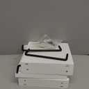 Small Floating Shelf, 6 X 6 Inches Farmhouse Wall Shelves for Living Room, Bedroom, Picture Frames, Plants, Kitchen, Set of 3 (White and Black)