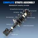 Front Spring Strut Shock Absorber for Toyota Prius 2004 2005 2006 2007 2008, Complete Coil Strut Shock Assembly Absorber Replace for 172358, 172357