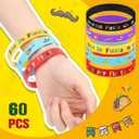 Bucherry 60 Pcs Mexican Fiesta Rubber Bracelets Cinco De Mayo Silicone Wristbands Fiesta Party Mexican Bracelets Cactus Maracas Stretch Wristband for Adults Birthday Party Favors Goodie Bag Stuffers