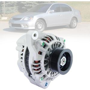 Alternator 70A FIT 20012005 Honda Civic & Acura EL 1.7L  Replace OE# 31100-PLM-A01, 13893, A005TA7091  6-Groove Pulley
