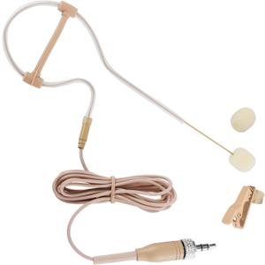Concealed Single Earhook Headset Microphone Compatible with Sennheiser Wireless Bodypack Transmitter, Omnidirectional Condenser Mic with Windscreen, Ideal for Lectures, Singing 3.5mm Lock Plug