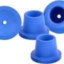 Replacement Feet for Shower Chair Bath Seat, Shower stools and Transfer Bench, Non-Skid Shower Bench and Tub Transfer Benches Rubber Suction Cup Feet, Metal Insert Reinforced (1-1/8" I.D, Blue)