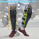 Motocross Knee Shin Guards for Adults Youth，Motorcycle Riding Knee Pads for Long Leg Protection. Adjustable Bendable Design for Mem Woman in Outdoor Sports, One Size (Black)
