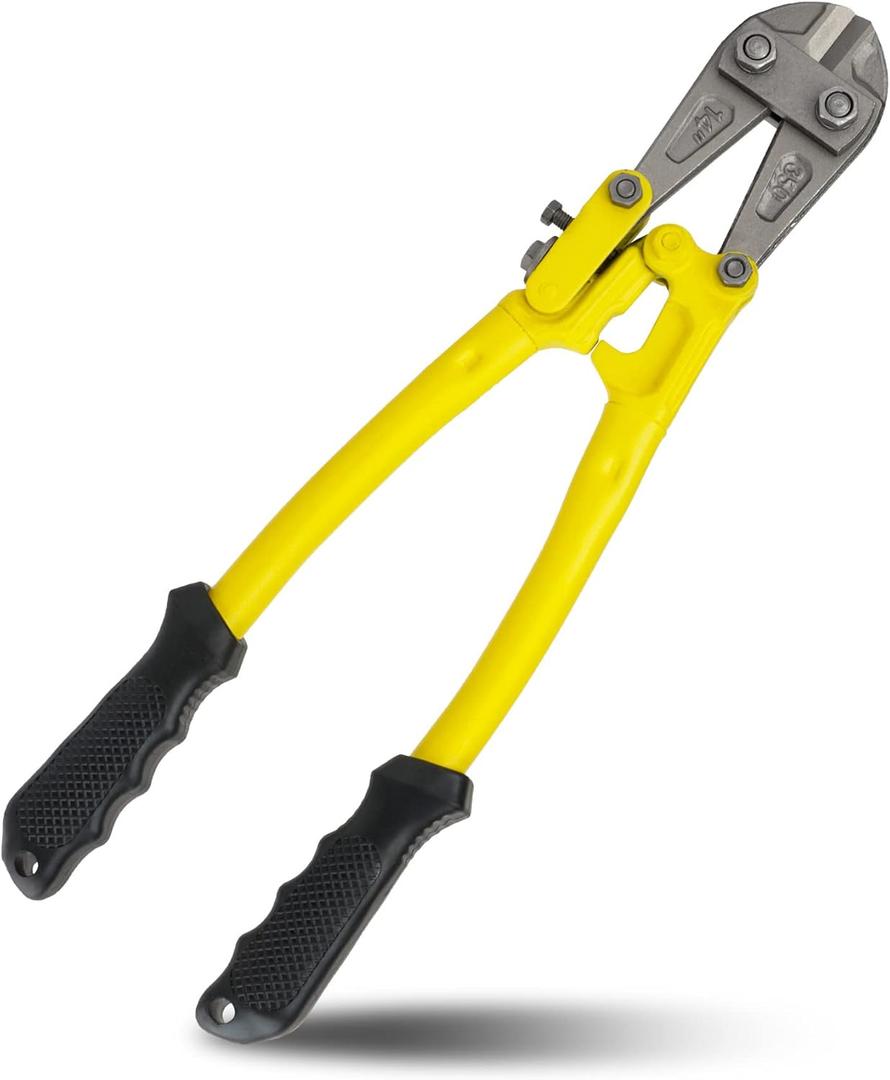 DOWELL14" Bolt Cutter, Small Mini Bolt Cutter for Wire with Soft Rubber Grip, Chrome Molybdenum Steel Blade (14") DOWELL14" Bolt Cutter, Small Mini Bolt Cutter for Wire with Soft Rubber Grip, Chrome Molybdenum Steel Blade (14")