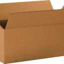 PARTNERS BRAND 20 x 10 x 8 Corrugated Cardboard Boxes, Long 20"L x 10"W x 8"H, Pack of 20 | Shipping, Packaging, Moving, Storage Box for Home or Business, Strong Wholesale Bulk Boxes
