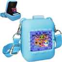 Silicone Cover Case for Bitzee Original Interactive Digital Pet | Protective Skin Cover for Bitzee Original Virtual Electronic Pets with Lanyard Accessories (Blue)