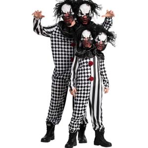 Morph Two Headed Scary Clown Costume for Kids, Kids Killer Clown Costume, Boys Halloween Costumes, L