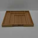 Pipishell Bamboo Expandable Drawer Organizer for Utensils Holder, Adjustable Cutlery Tray, Wood Drawer Dividers Organizer for Silverware, Flatware, Knives in Kitchen, Bedroom, Living Room(M-N)