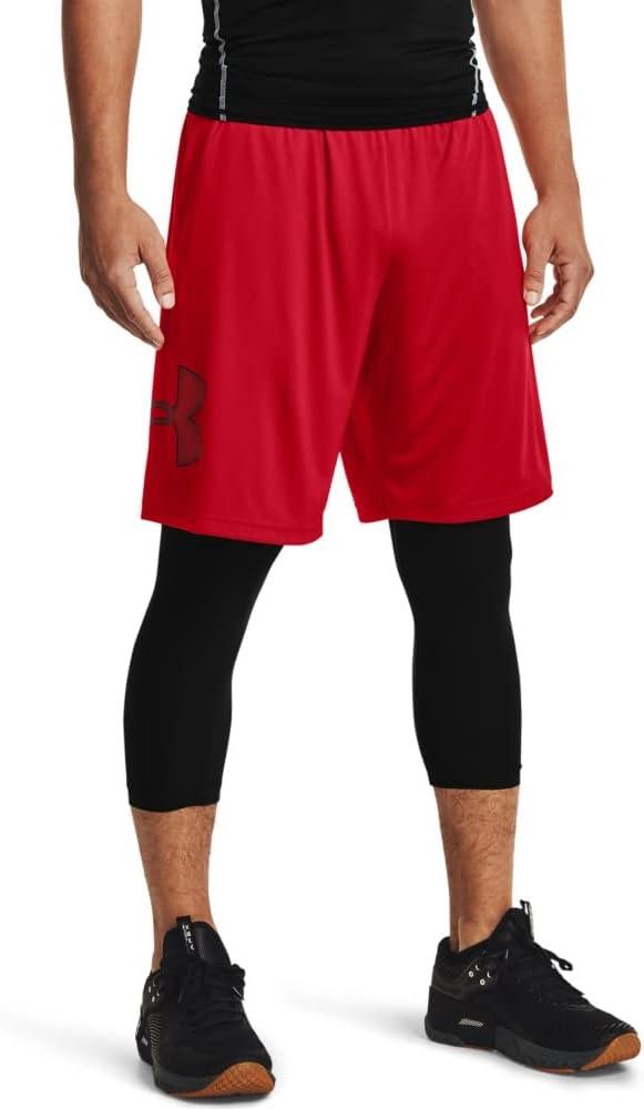 Under Armour Men's Tech Graphic Shorts (Large, Red (601)/Black)