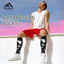 FuelMeFoot 4 Pairs Compression Socks for Women & Men 15-20mmHg Graduated Support Knee High Socks for Nurses, Travel, Athletic,Size:XXL, Assorted