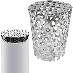 PVC Termination Drainage Exhaust Pipe Mesh Screen Vent Cover,41-50mm/1.64-2'' Inner Diameter Furnace&Roof 304 Stainless Steel Conical Multihole Vent Cap,Gutter Guard Filter Downspout Strainer