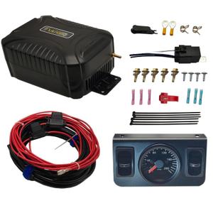 NYSUS in Cab Dual Air Gauge Control Kit, Air Compressor Kit for Air Spring Suspension with Paddle Valve Gauge and Air Fittings for Truck, Van