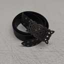 HiiFeuer Viking Embossed Buckle Belt, Nordic Faux Leather Knight Belt, Retro Medieval Warrior Belt for LARP Cosplay Halloween