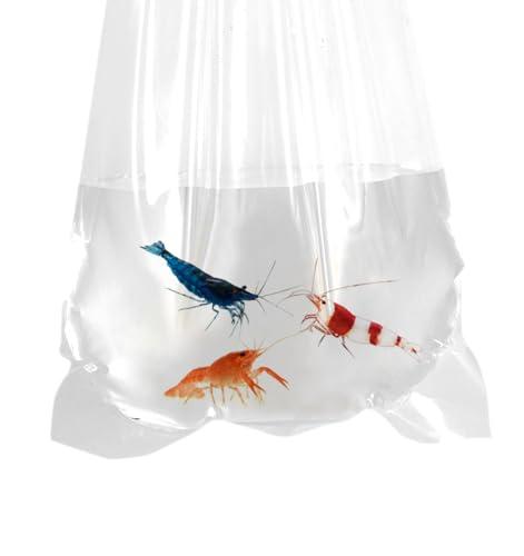 AlfaEx Fishery Bags 4 Inches Leak Proof Rounded Bottom Clear Plastic Fish Bags for Shrimps and Betta Fish Transport. (4" x 10" / 100 Pack / 3 Mil)
