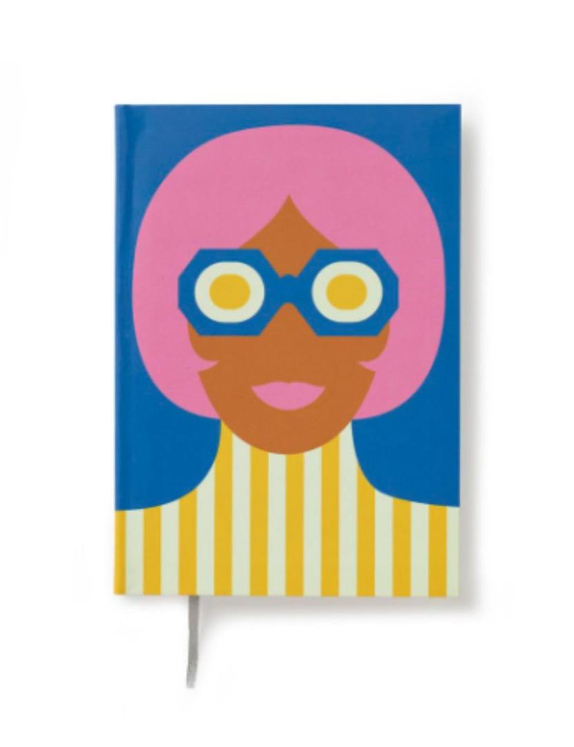 Olimpia Zagnoli Blue Midsized Blank Notebook