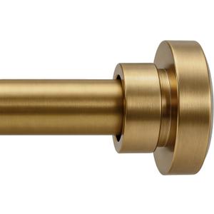 Warm Gold Shower Curtain Rod 34 to 82 Tension No Drill Adjustable