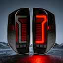 Sequential LED Tail Lights Assembly for 2014-2021 Toyota Tundra, Full LED Rear Lights Kit with Start-Up Animation, Dynamic Turn Signals, Brake Light, Reverse Light - Smoked