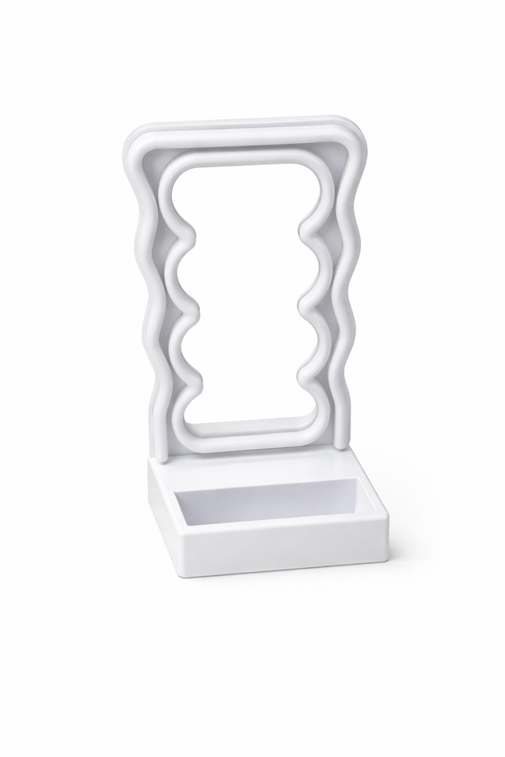 Wireless Induction Speaker 5-in-1 Bluetooth Speaker with Phone Holder, Surround Sound, 3500mAh, 8 RGB Ambient Lights, 360° Adjustable Stand, Holder for iPhone/Android/iPad Gifts for Men Women (White)