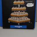 Antimbee 5 Tier Clear Acrylic Cupcake Stand with Gold LED Light String, Square Cup Cake Holder Tower Display