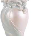 Bule Ocean-Themed Soap Dispenser 7oz Resin Refillable Pump Bottle with Shell & Wave Design, Stainless Steel Head, for Bathroom or Kitchen Counter Dcor