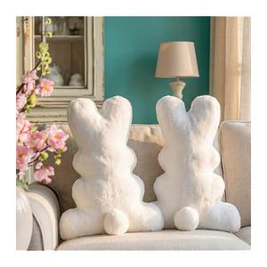 Amyhill 2 Pcs Easter Pillows Bunny Rabbit Shaped Throw Pillows 15.75 Inch Decorative Easter Spring Soft Plush Cushion Gifts for Sofa Couch Bedroom Living Room Home Decorations(Classic Style)