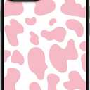 TopPerfekt Flip Leather Wallet Case Card Holder Compatible with iPhone 13 and 14 6.1" Women and Girls with Card Holder Kickstand Double Magnetic Clasp Pink Cow Pattern