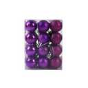 12 Packs Purple Christmas Ornaments 80mm/3.15"