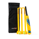 SPORTAXIS Premium Backyard Cricket Set - Beach Cricket - Set Includes 1 Bat, 2 Balls, Stumps with Stand & Bails - Comes with Carry Bag - Perfect for Outdoor Sports & Beach Play