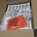 Snughome Short Dog Gate Indoor, 16" High Freestanding Small Dog Door Gates with Support Feet, Expands Up to 48" Wide Foldable Pet Gate for Doorway, 4 Panel Folding Pet Door Pet Fence for Puppy, White