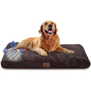 AMERICAN KENNEL CLUB Orthopedic Memory Foam Dog Crate Mat, Egg Crate Foam Cushion, Washable Cover, Non-Slip Base, Eases Joint Pain, Breathable, Durable, 42x27, Brown