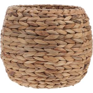 Woven Planter Basket, Seagrass Basket Planters, Hyacinth Woven Flower Pot Rattan Wicker Plant Pot, for Desktop and Home Organization