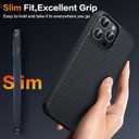 Magnetic for iPhone 14 Pro Max Case, Anti-Scratch Carbon Fiber Texture-Compatible with MagSafe - Military Grade Drop Protection - Slim Shockproof Phone Cover 6.7", Black