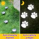 4 Pack Paw Print Solar Light Outdoor,Solar Dog Paw Light for Garden Decorations,IP65 Waterproof Solar Powered Yard Cat Puppy Lights for Lawn Pet Cemetery Pathway Patio Pet Lovers (White Light)