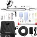 Airbrush kit 40PSI Air Compressor Dual-Action Air Brush for Model Paint Car Nail Makeup Cake Decoration Art Drawing Craft Tattoo