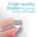 Gillette Venus ComfortGlide White Tea Women's Razor, Handle + 4 Blade Refills