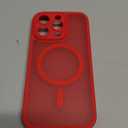 TOCOL Magnetic for 16 Pro Red Case, Upgraded Full Camera Protection, Compatible with Magsafe, Drop Protection, Translucent Matte Back Bumper for iPhone 16 Pro 6.3-Inch (Red)