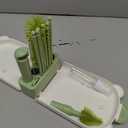 Travel Baby Bottle Cleaner Kit with Storage Case  6-in-1 Compact Bottle Brush Set for Infant Feeding, Breast Pump Parts & On-The-Go Washing  Baby Travel Essentials for Flying (Green)