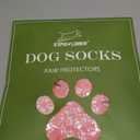 EXPAWLORER Anti Slip Dog Socks to Prevent Licking Paws, Dog Shoes for Hot Pavement, Dog Booties for Small Medium Large Senior Dogs, Traction Control Boots & Paw Protectors for Hardwood Floors (XX-Large (4 Count), Pink)