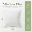 Ashler Throw Pillow Inserts 24 x 24 Inches Set of 4,Firm and Fluffy Decorative Square Pillows with Air Layer, Indoor Square Cushion Stuffer for Couch Bed Sofa and Living Room