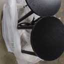 HOOBRO Bar Stools, Set of 2 Bar Chairs, Kitchen Round Height Stools with Footrest, Breakfast Bar Stools, Sturdy Steel Frame, for Dining Room, Kitchen, Party, Easy Assembly, Rustic Brown BK03BY01N1 (Black)