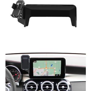 PZK Car Phone Holder for 2016-2019 Mercedes Benz GLC / 2015-2018 Mercedes Benz C-Class Accessories 7-Inch Screen Fixed Clip Auto Lock Car Phone Mount 360 Rotation Fit iPhone & 4.0-7.0'' Smartphones