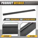 Blulu 36" Aluminum Exterior Door Threshold 4 9/16" Swing Threshold Black Heavy Duty Aluminum Door Sill Pan for Weatherproof & Easy Install for Residential/Commercial Use