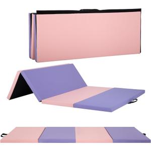 Gymnastics Mats Foldable Tumbling Mats Portable Gymnastics Exercise Mat Thick Gymnastics Tumbling Mats Pad Home Exercise Panel Mat With Carrying Handles